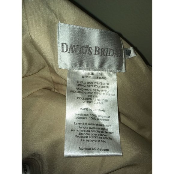 David's Bridal Womens Dress Size 20- 100% Polyester - Picture 4 of 6